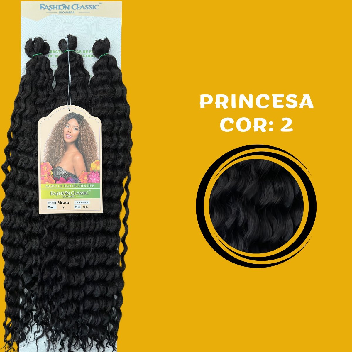 Princesa 60cm FASHION CLASSIC - 300g - Bio Fibra - Dona Hair Euro