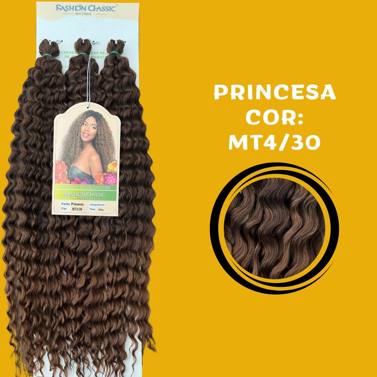 Princesa 60cm FASHION CLASSIC - 300g - Bio Fibra - Dona Hair Euro