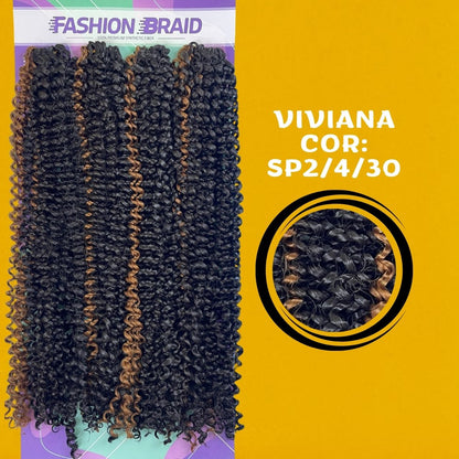 Viviana 50cm Fashion Braid Cabelo Cacheado Orgânico p/ Crochet Braids - Dona Hair Euro